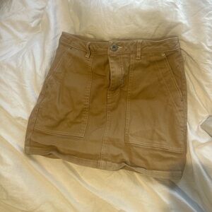 Cargo Tan Mini Skirt